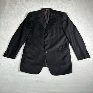 Ermenegildo Zegna Blazer Men Size US 42R EUR 52R Striped Wool Silk Switzerland